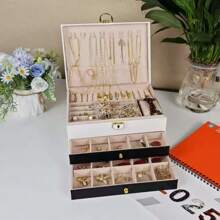 1pc Multifunctional Blank Jewelry Display Tray, Suitable For Necklaces, Earrings, Rings, Great Gift For Women