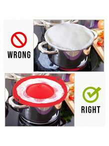 Silicone Anti - Overflow Lid, Essential For Every Home Kitchen. Keeps Pots Spill - Proof, Dust - Free, And Prevents Boiling Over. Suitable For Busy Moms, Home Cooks, And Anyone Who Wants A Neat And Hassle - Free Cooking Experience. High - Temperature Resistant For All Kinds Of Stove - Top Cooking.