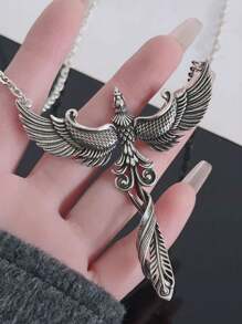 قلادة معلقة فينيكس في الطيران بتصميم بسيط مكرر، هدية مجوهرات للرجال، عيد ميلاد، عيد الحب، قطعة واحدة