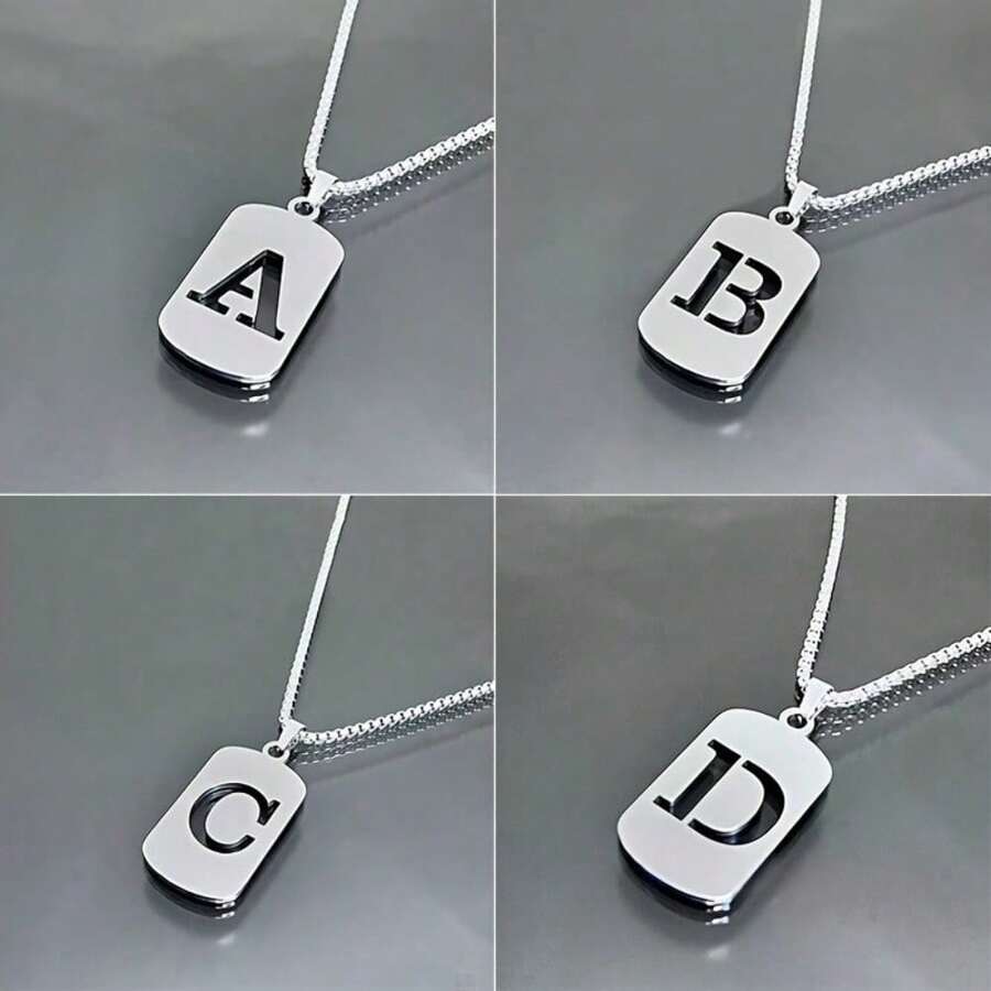 时尚简约不锈钢吊坠项链男士镂空 26 母无电镀设计风格嘻哈链适合日常佩戴和送礼