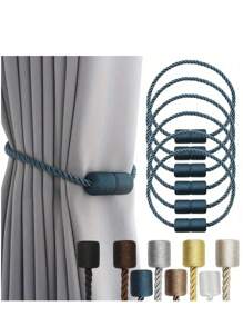 2 Pieces Retro Style Magnetic Curtain Tie-Plastic Elegant Rope Tie-Strong Magnetic Curtain Clip, Suitable For Living Room, Bedroom, Home And Office.