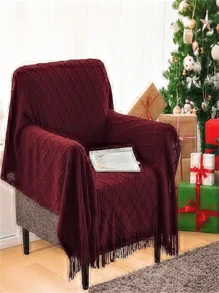 Coperta di lusso lavorata a maglia, 50" X 60", adatta per divano, decorazione della casa in stile bohémien, letto, sedia e divano