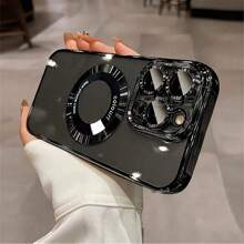 推出一款时尚透明磁性无线充电手机壳，兼容 iPhone 16、15、14、13、12 和 11 Pro Max Plus 型号，其中包括一个带 MagSafe 的镜头保护器和一个防震 TPU 透明外壳。