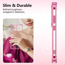 全新电镀防震手机壳，适用于三星 S22/S23/S24/S25+ 系列、A04/A05/A14/A15/A24/A25/A34/A54、OPPO、VIVO、Redmi 13c+、Moto G 系列、Redmi NOTE 13c/14/12/11PRO、HONOR 90/80/70/60/50/X9A、B 防水防摔防刮 - 粉色 - 查看 5