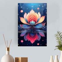 1 Pc Bright Color  Wooden Framed Canvas Painting -  Thickness 2.25cm/0.9inch,Home Gift Decoration, Room Decoration Aesthetic, Wall Decoration Art, Perfect Gift, Autumn And Winter Wall Decoration, Living Room Decoration, Bedroom Decoration, Kitchen Decoration, Entry Decoration, Bathroom Decoration, Direct Wall Painting, High Quality Wall Painting Poster - 藍色 - 查看 5