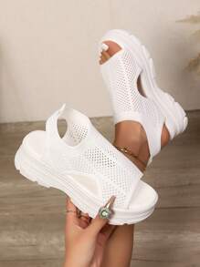 Sandali sportivi da donna, ciabatte casual estive, sandali da spiaggia con suola morbida e piatta, stile fatato da studente, estivi