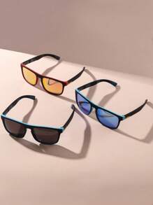 3 Pairs Polarized Photochromic Fashion Glasses, For Street Style Photography And Selfies, Suitable For Teenagers - Multicolor - View 4