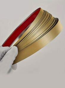 Matte Stainless Steel Peel And Stick Wall Decor, Metallic Surface, Easy Installation, For Home Decoration, Flat-Screen TV Backsplash, Metallic Self-Adhesive Bars - Matte - View 2