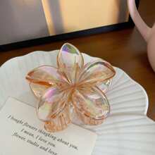 女士时尚花朵发夹鸡蛋花发夹，发爪海边度假风格发饰，高端质感美发爪夹 - 彩色 - 查看 4