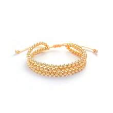 1pc Fashion Layered Beaded Bracelet For Women For Daily Decoration - Gold - View 10