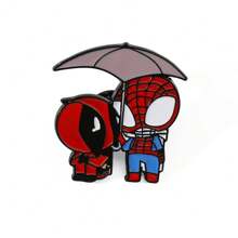Disney 1/5 Pcs Cute Cartoon Character Brooch Set Creative Bundling Spider Man Deadpool Enamel Pin Backpack Clothing Jewelry Metal Badge Accessories Gifts For Friends