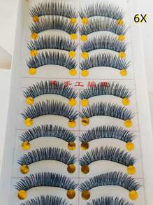 New Arrival Taiwan Classic Red Lash 10-Pairs Natural Thick False Eyelashes, Best Selling, Suitable For Family Gatherings, Parties, Students, High Cost-Performance