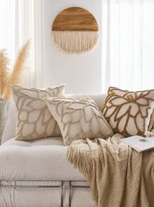 1 件，北欧 Ins 风格刺绣抱枕沙发床头枕腰枕簇绒流苏飘窗蒲团抱枕 45 * 45 厘米 - 米色 - 查看 6