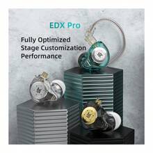 KZ Écouteurs originaux KZ EDX Pro, écouteurs intra-auriculaires de type moniteur, basse, sport, anti-bruit, audio haute-fidélité avec microphone, nouvelle arrivée