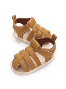 Summer Infant 男童透气凉鞋，幼儿第一双学步鞋 - 棕色 - 查看 4