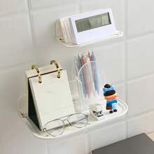 Étagère murale pliable - Installation facile, sans perçage nécessaire, grande capacité pour les serviettes, vêtements et rangement de bureau - Organisateur de salle de bain parfait