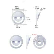 1pc White/Pink Portable Selfie Ring Light With UsBCharging, Photo Shoot, Beauty, And Skin EnhancementFunctions - Multicolor - View 6