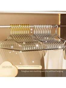 优质透明塑料衣架 - 闪亮的亚克力水晶，超薄且节省空间，抛光表面，适用于外套、西装、裤子和连衣裙、零售店固定装置和设备 - 彩色 - 查看 8