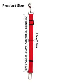 1pc Adjustable Retractable Shock-Absorbing Pet Car Safety Leash, Suitable For Small/Medium/Large Dogs