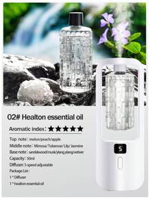 Ambientador colgante recargable con luz de colores, purificador de aire, humidificador y difusor de aceites esenciales para el hogar, el dormitorio, el baño y los viajes. Viene con 6 fragancias diferentes para elegir, un desodorizador silencioso y automático que purifica el humo y los olores del hogar.
