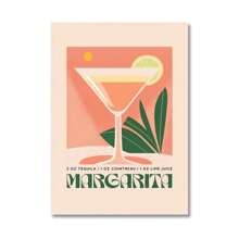 1pc Cartoon Cocktail Drinks Negroni Daiquiri Posters Retro Mojito Canvas Prints Wall Art Painting Pictures Bar Kitchen Home Decor No Frame