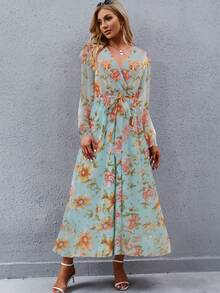 Women Long Dresses - 藍色 - 查看 2