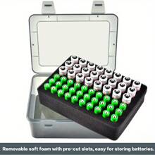 1pc PP Material Battery Storage Box, Holds 54 AA/AAA Batteries, Home & Garage Drawer Organizer - Battery Not Included