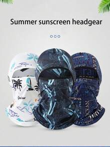 1 Pc Men's Summer Sun Protection Head Cover, Outdoor Windproof Sunscreen Balaclava Mask Ski Masks - Multicolor - View 1