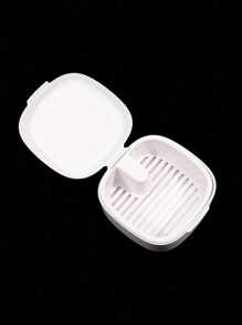 1pc Denture Storage Box Portable Soaking Cleaning Tooth Orthodontic Retainer Storage Box Invisible Teeth Aligner Braces Cleaning Box - Multicolor - View 10