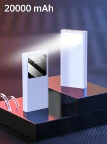 1 Pc Multi-Functional 10000/20000/30000mAh Power Bank: LED Battery Indicator, 22.5W Super Fast Charging, Dual USB Ports, Outdoor Emergency Light, Rectangle Portable Design - Multicolor - View 11