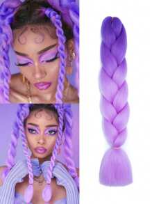 彩色编织假发 合成钩针编织辫子 24英寸 100克/件 渐变色巨型多色编织接发 脏辫 适用于盒式辫子（彩虹色）渐变多色