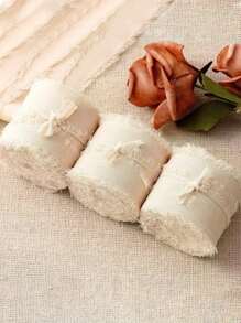 1/3 cuộn ruy băng chiffon tua rua thủ công DIY, kích thước 1,5 inch x 21 yard, thích hợp cho thiệp mời cưới, bó hoa cưới, gói quà, đồ thủ công DIY, làm nơ, trang trí tiệc. - Màu trắng sữa (mùi hương: lan Nam Phi) - Xem 8
