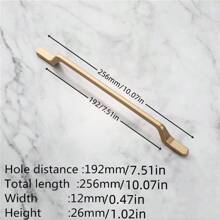 1 Piece Of Modern Minimalist Aluminum Alloy, Gold/Black Handle Drawer, Wardrobe, Nightstand, Locker, Door Handle, Furniture Hardware