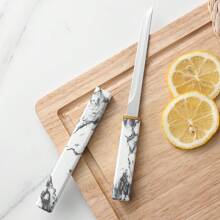 1pc Sharp Stainless Steel Fruit Knife, Multifunctional Outdoor BBQ Steak Meat Fruit Cutting Utensil