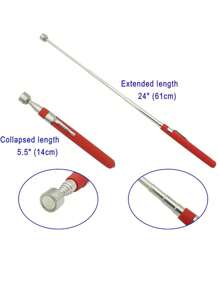Imán Extensible de Acero Inoxidable Levanta Hasta 1.5kg Extensión Máxima de 65cm - Plateado - Ver 3