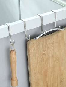 1个不锈钢粘性门钩，简易免钻孔门挂钩，适合家庭使用