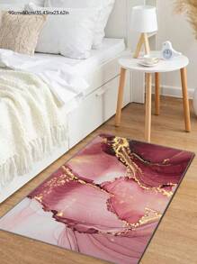 1 pieza de alfombra con patrón de mármol, apta para sala de estar, dormitorio, lavandería, entrada, patio, sala de juegos, hamaca, alfombra decorativa para el hogar
