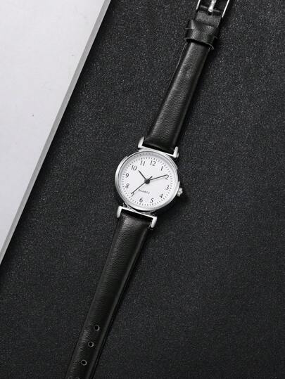 1pc Elegante able Digital Scale Dial Small Face Quartz Watch, Classic Compact College (Watch Box Not Included) view 6