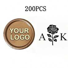 200 Pcs Wax Seals Stickers, Custom Logo Wax Stickers, Handmade Wax Seal Stickers For Wedding Invitation, Self-Adhesive Envelope Wax Stickers-Bronze,Back To School,School Supplies,Multi-Functional,Ornamental,Reusable,Modern,Colorful,Cute,Vintage,Cartoon,Kawaii,Custom,Personalized,Unique,Customized,Workers,Clients,Students,For Business/Work/Office,For School,School Supplies,Back To School,For Office,For School,For Classroom,For Teacher Gifts,For University,For Colleague,For Dorm Rooms,For Teacher,For Boys And Girls,For Teenagers,Junior High School Students,Middle School Students,High School Senior High School Students,College Students,University Students,Freshman,Sophomore,Underclassmen