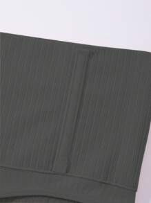 ملابس داخلية نسائية لتحكم البطن والخصر، نسيج مريح، دعامات فولاذية، لا تلتف - رمادي غامق - مشاهدة 3