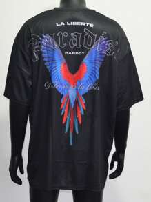 Camiseta de manga corta de cuello redondo con estampado de letras, camiseta casual de manga corta para estudiantes - Negro - Ver 7
