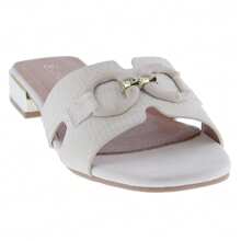 BELOVELY 女士平底凉鞋夏季舒适方形露趾一脚蹬 PU 皮革拖鞋凉鞋 [SQUARE-26]