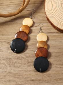 Nuovi orecchini in legno fatti a mano stile boho vintage, design vintage polivalente e alla moda