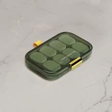 1pc 7 Days Portable Pill Box Weekly Pill Box Travel Medicine Storage Pill Case Drug Container Tablet Dispenser Plastic Independent Lattice