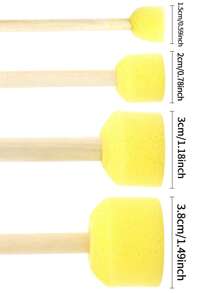 opeth 24pcs Wood Handle DIY Painting Sponge Stamp Set, Sponge Printing Drawing Kit,Back To School,School Supplies