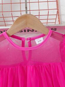 coviviky Vestido de gasa holgado hasta la rodilla con mangas de linterna con mariposa para niñas jóvenes, elegante y dulce, para el verano