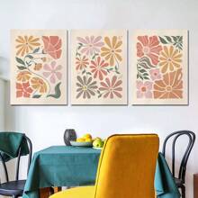 3pcs Natural Floral Posters, Landscape Wall Arts, Retro Minimalist Style, Boho, Ideal Gift For Living Home Decor,Bedroom Decor,Room Decoration Stuff,No Frame 50x70cm/19.68x27.55inch Gifts Birthday Graduation