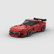 MIKEMENG Red/Blue MOC Supercar Racing Car Classic Building Block Toy Set, STEM Educational Creative Toys For Children, DIY Buildable Car Model Kit For Adults, City Tech Champion Cup Series, Suitable As Gifts For Birthday, Halloween, Christmas, Collection And Home Decoration