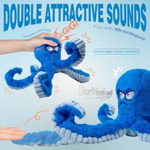 1 pièce Jouet de simulation en peluche pour animaux de compagnie, puzzle en forme de poulpe, jouet interactif à mordre pour chien et chat