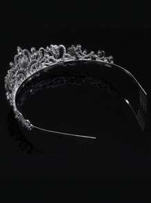 生日绶带和皇冠银色生日绶带女士生日皇冠成人女士闪光生日绶带女士生日头饰公主皇冠生日装饰派对回礼品 - 銀色 - 查看 3